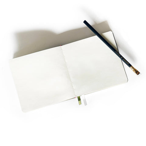 Olive square linen hardcover journal by Loblolly Press, 5.5 x 5.5 inches, blank pages for writing or sketching.