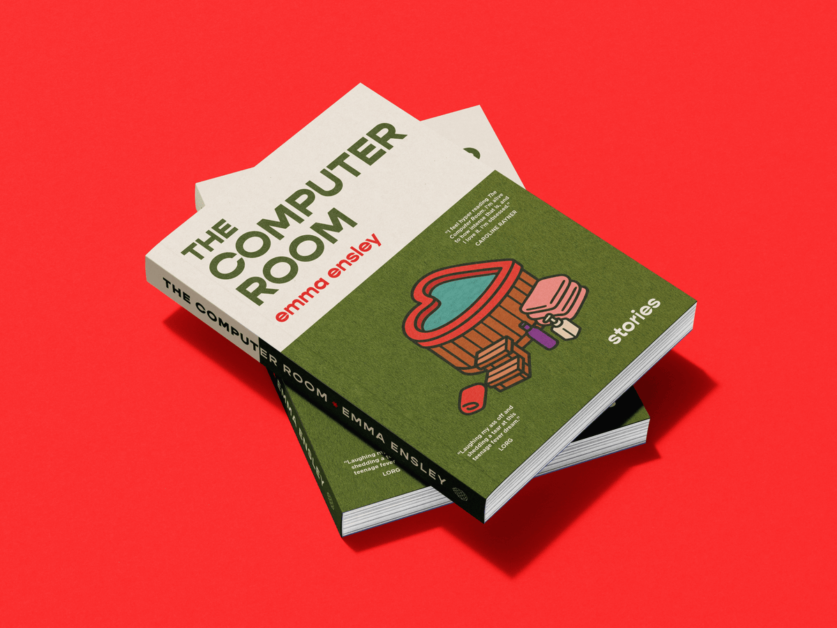 Cover image of "The Computer Room" book by Loblolly Press, featuring a modern, artistic design with computer-themed artwork.